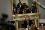 Afgang. Lene Espersen mødte velforbeeredt op til sit sidste pressemøde spom partileder. 