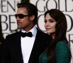 Superskuespillerparet Brad Pitt og Angelina Jolie ankommer til festlighederne. 
