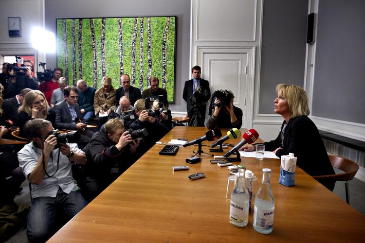 Presset. Lene Espersen har været under massivt pres fra medierne. Her var pressen mødt op til hendes pressemøde forleden. 