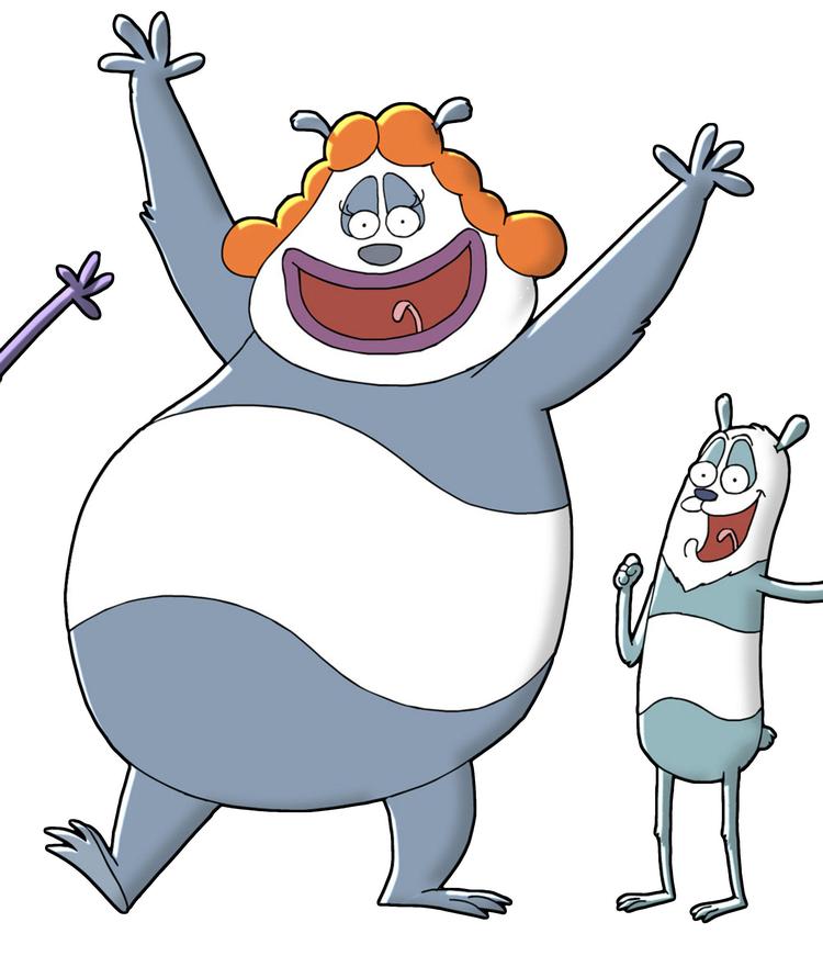 Pandafest. Wulffmorgenthalers nye serie om en pandakernefamilie er desværre ikke sjov nok. Tegning: Wulffmorgenthaler. 