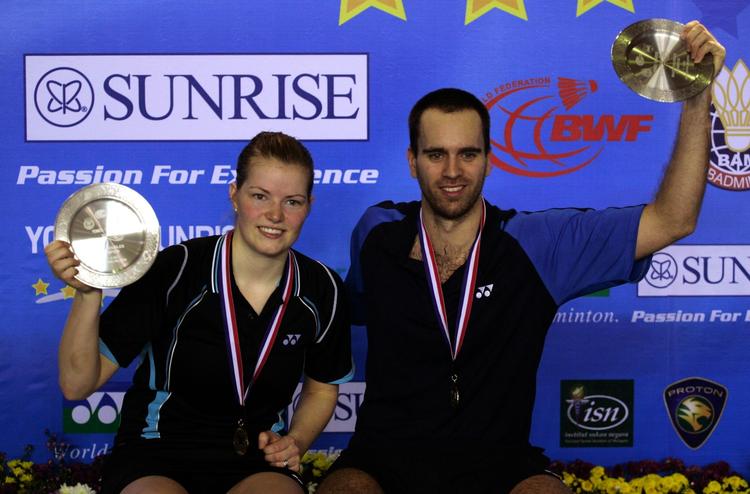 videre. Joachim Fischer Nielsen og Christinna Perdersen skal op mod hård modstand i næste runde i Malaysia Open. 
