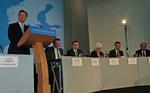 Topmøde. Den britiske premierminister David Cameron taler til statslederne ved UK Nordic Baltic Summit i London. 