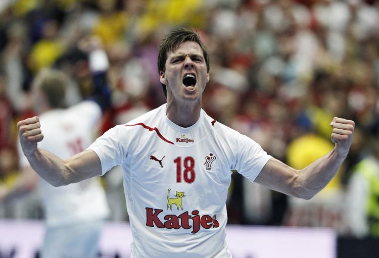 Topscorer. Hans Lindberg var en af de få, der fik scorede i begge halvlege. 