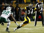 Super. Rashard Mendenhall (34) og Steelers holdt stand mod Jets, der var totalt dominrende i 2. halvleg. 