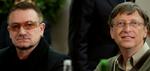 Promotion. Bono og Bill Gates har været med til at promovere Den Globale fond til Bekæmpelse af Aids, som nu er ramt af korruption. 