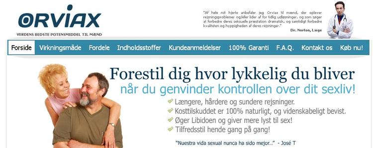 Såpdan ser hjemmesiden ud, der sælger den ulovlige potenspille. Den er på dansk men er baseret i USA, så de danske myndigheder er magtesløse. 
