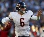 Prygelknabe. Jay Cutler beskyldes af mange for at være en tøsedreng og for ikke at have haft hjertet med i den vigtige kamp. 