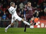løveskifte. Pierre Bengtsson (t.h.) er ifølge rygter tæt på at blive holdkammerat med Cesar Santin i FC København. 