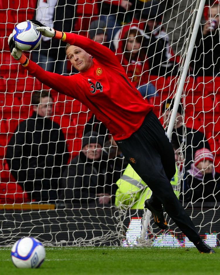 United. Anders Lindegaard kan få rigtig debut lørdag aften. 