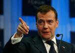 Ruslands præsident Dimitrij Medvedev deltager lige nu i det økonomiske topmøde i Davos. 