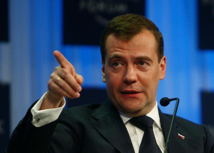 Ruslands præsident Dimitrij Medvedev deltager lige nu i det økonomiske topmøde i Davos. 
