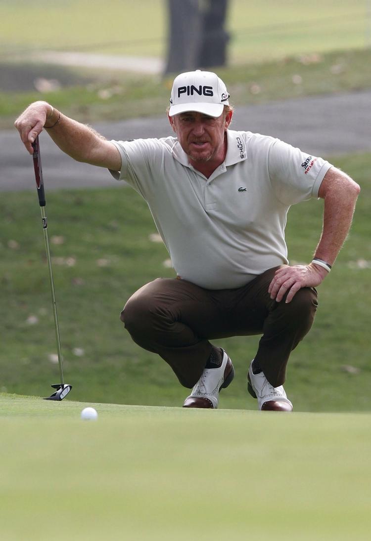 putteren. Miguel Angel Jimenez med den putter, der nu er overgået til de evige golfbaner. 