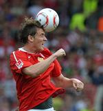 Lejesvend. Morten 'Duncan' Rasmussen i Mainz' spilletrøje. Celtic ejer ham, men har lejet ham ud til tyskerne. 