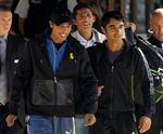 matchfixing. De tre karantæneramte spillere  (fra venstre) Mohammad Amir, Salman Butt og Mohammad Asif ses under testkampene mod England, hvor snyderiet blev aftalt. 
