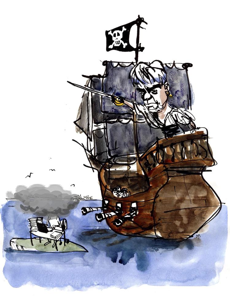 opsang. Hvad blev der af formidling? Glem det. Nedlæg for min skyld gerne kulturredaktionerne i den trykte presse såvel som på DR og Kanal K. Kan vi snart klare flere selvhøjtidelige studieværter?, spørger Ib Michael. Tegning: Mette Dreyer 