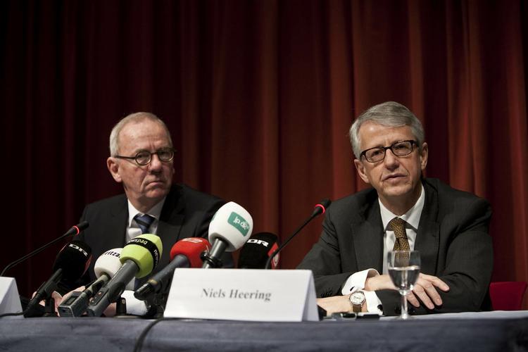 ANSVAR. Den tidligere ledelse i Amagerbanken tog dårlige kunder ind, siger bestyrelsesformand Niels Heering (t.h) 