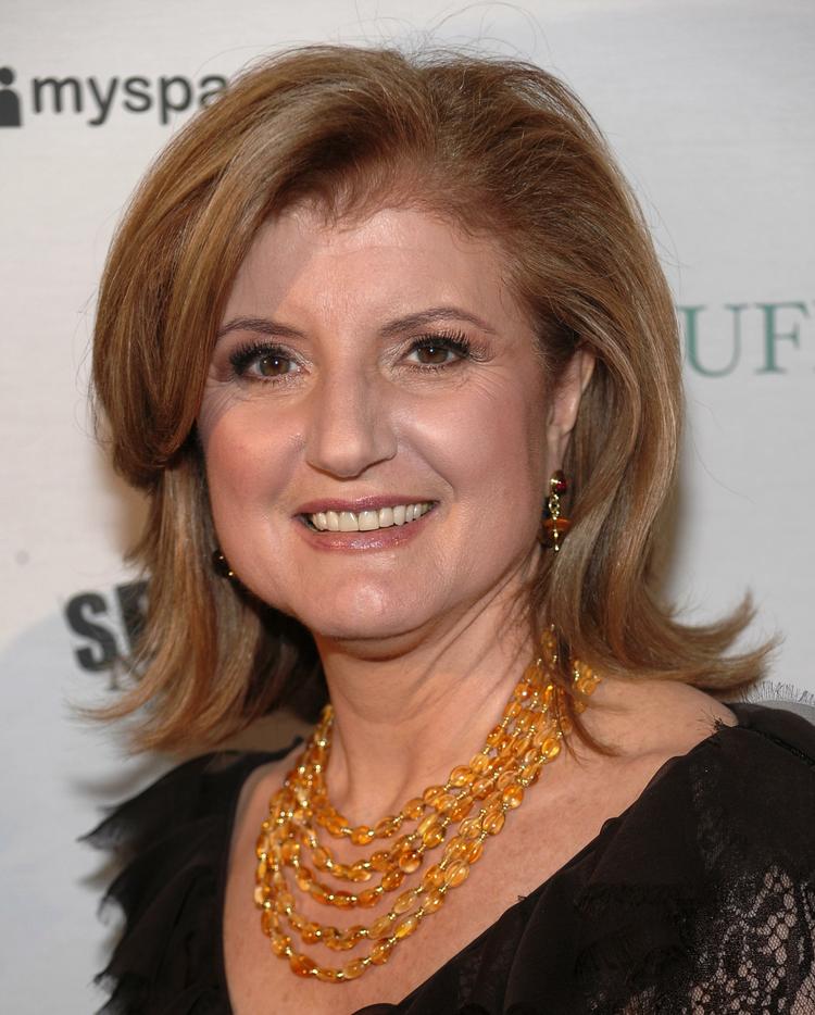 Match. Ariana Huffington og AOL's direktør Tim Armstrong mødtes tilfældigt til en konference i november og så tilsyneladende meget ens på tingene. »Vi færdiggjorde nærmest hinandens sætninger«, siger fru Huffington om begyndelsen på det nye samarbejde. Foto: AP 