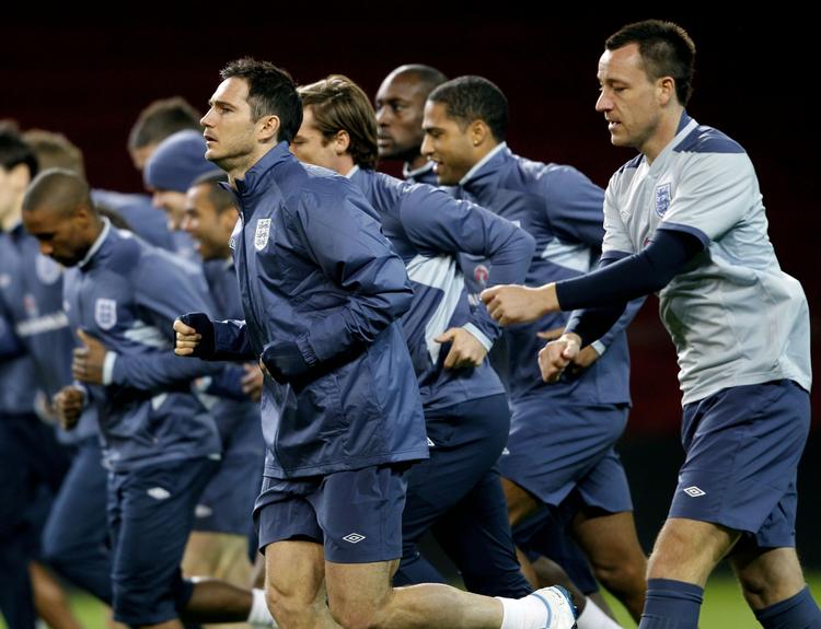 Klar. Frank Lampard (t.v.) husker stadig nederlaget til Danmark  for fem et halvt år siden, hvor også John Terry var med. 