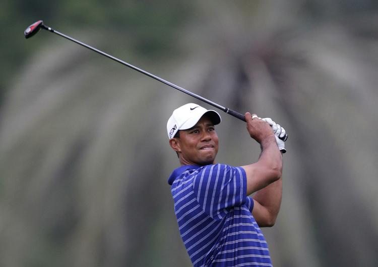 teeoff. Dagen inden Omega Dubai Desert Classic spillere Tiger Woods med i en pro-am. 