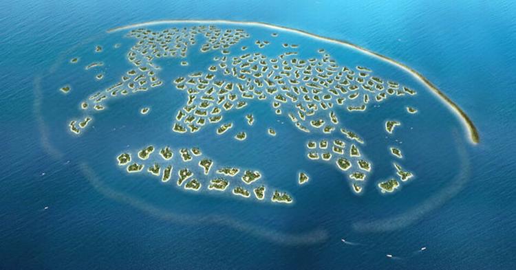 Sandøerne ud for Dubai er angiveligt ved at forsvinde i havet. 