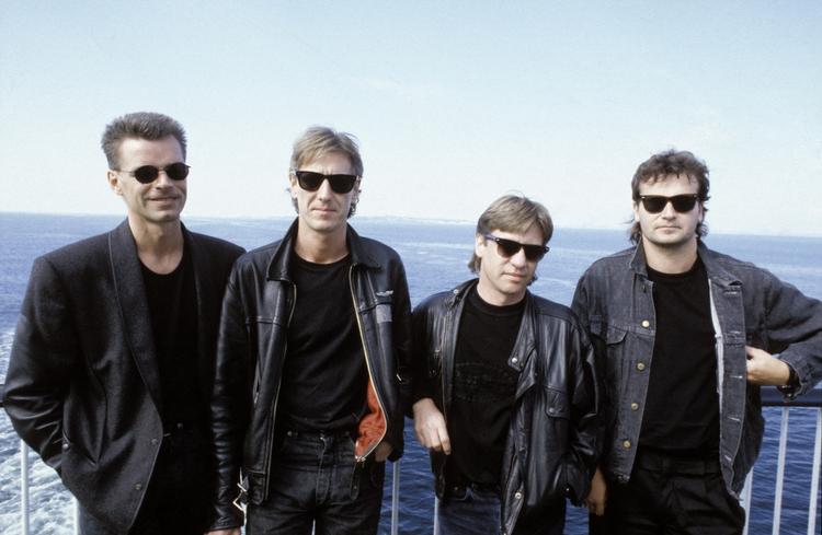 Jubilæum. De fire arbejdsheste i TV-2 har efterhånden holdt sammen i 30 år. Her ses de tilbage i 1988. 