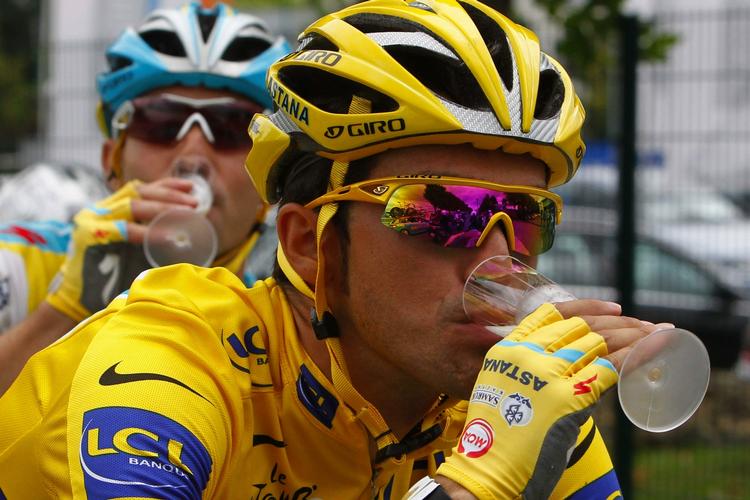Klar. Alberto Contador kører løb igen med det samme. 