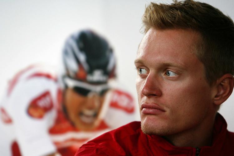 knæskade. Matti Breschel har kun være i aktion for sit nye hold, Rabobank, en enkelt gang. 