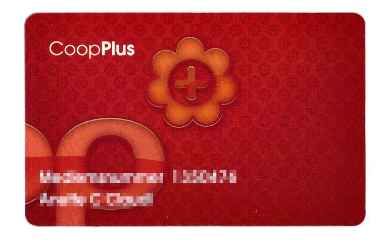 CoopPlus kortet. 