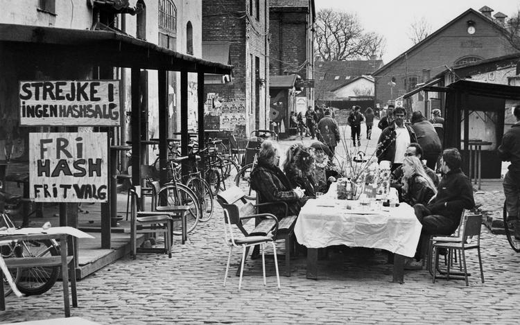 Strejke på Pusher Street i 1994. 