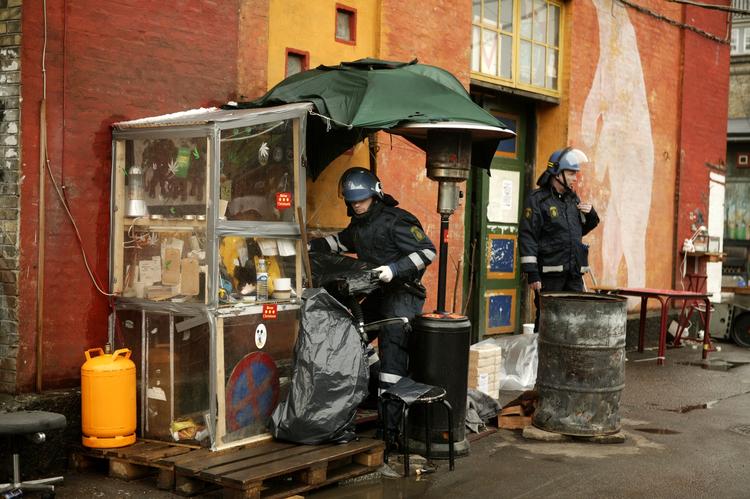 Siden boderne er blevet taget ned, er hashsalget blevet mindre. Handlen er nu i stedet spredt i København. Billedet er fra 2004. 