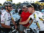 endelig. For første gang i år var Mark Cavendish (tv.) først over stregen. 