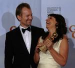 Susanne Bier og Ulrich Thomsen ser meget veltilfredse ud efter showet. 