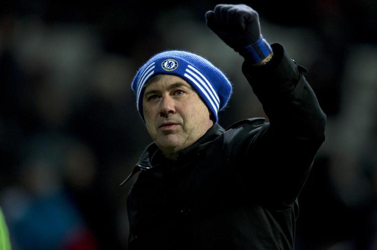 2-0. Carlo Ancelotti er godt tilfreds med sit holds gevinst i København. 