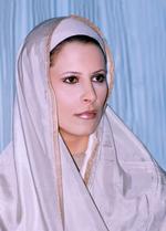Advokat. Aicha Gaddafi er et af ni børn af Libyens diktator Moamar Gaddafi. 