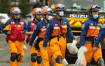 redningsindsats. Japanske redningsfolk deltager i redningsindsatsen i Christchurch i New Zealand. 