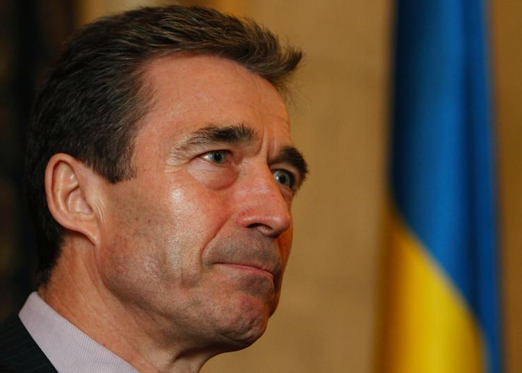 NATO Secretary-General Anders Fogh Rasmussen photographed yesterday in Kiev, Ukraine. 