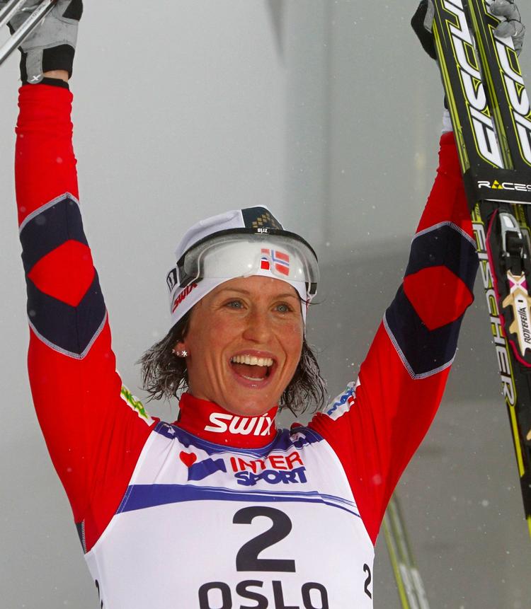 dobbelt. Marit Bjørgen kunne juble igen i dag ved VM i Norge efter endnu en guldmedalje. 