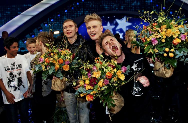 Grandprix-vinder. A Friend in London tog sejren i Ballerup Super Arena, da årets melodi Grand Prix blev afholdt. 