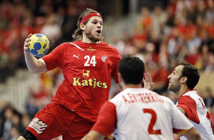 topscorer. Mikkel Hansen lægger an til skud i kampen mod Spanien ved VM. 