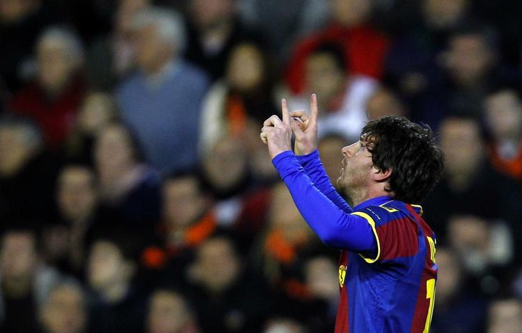 topscorer. Med sit 26. ligamål øgede Lionel Messi både sit forspring på topscorerlisten og Barcelonas forspring i stillingen. 