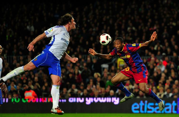 1-0. Et hovedstødsmål af Seydou Keita fra Mali blev det eneste i Barcelonas sejr over Zaragoza. 