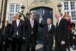 Præsentation. Der var ingen kvinder at se, da statsministeren præsenterede sin rokade. 