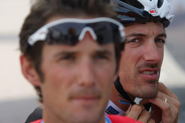 temporytter. Fabian Cancellara (th) er et af de skrappeste kort for Team Leopard-Trek i dagens korte holdkørsel. 