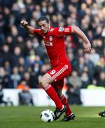 spilletid. Andy Carroll fik sine første minutter på banen for Liverpool, da han blev skiftet ind i kampen mod Manchester United. 