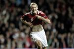 målscorer. Thomas Kahlenberg er gledet af landsholdet, mens han kæmper for spilletid på klubholdet i Wolfsburg. 