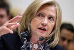 Diplomat. USA's udenrigminister Hillary Clinton er bange for Moamar Gaddafis kemiske våben. 