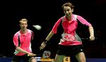 VINDERE. Carsten Mogensen (tv.) og Mathias Boe behøvede kun to sæt til at afgøre finalen. 