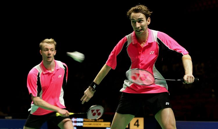 VINDERE. Carsten Mogensen (tv.) og Mathias Boe behøvede kun to sæt til at afgøre finalen. 