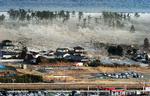 Vandmasser. Natori i Miyagi blev ramt af en tsunami efter det voldsomme jordskælv i Japan. 