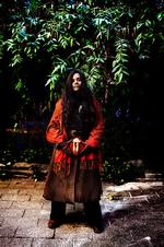 Mithu M. Sanyal havde denne lille vulva i fløjl og satin med en rose som klitoris med som maskot til interviewet. 